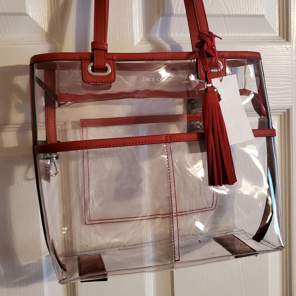 Vince Camuto clear bag NWT